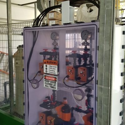 Chemical dosing pump PP containment